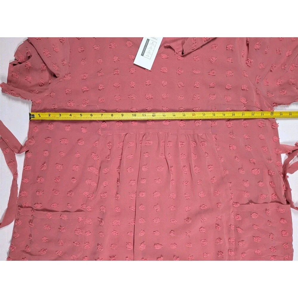 MIHOLL Dusty Pink & Ivory/Cream Swiss Dot Shift Dress XXL (2 dresses) - Picture 16 of 16